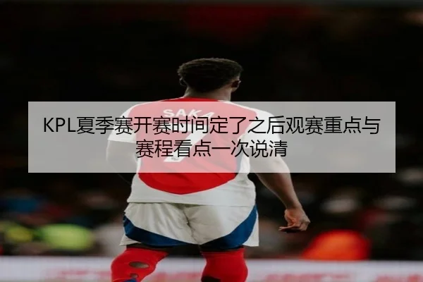KPL夏季赛开赛时间定了之后观赛重点与赛程看点一次说清